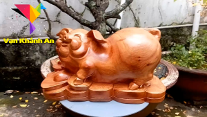Tượng Heo Phong Thủy Gỗ Hương - Đồ Phong Thủy Để Bàn - Tượng Trang Trí Decor - Quà Tặng Lưu Niệm Ý Nghĩa Độc Đáo - Gỗ Decor - Vật Phẩm Phong Thủy Để Bàn