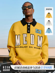 Áo Len Polo Sọc Dệt Kim Cổ Tròn Dài Tay Cho Nam Nữ Mùa Xuân Thu Thời Trang Cặp Đôi Áo Len Cổ Tròn Hở Vai