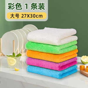 Thickened Bamboo Fiber Kitchen Towel Easy to Clean Dustcloth Household Cleaning Living Room Kitchen Wiping Towel Stain Removal Absorbent