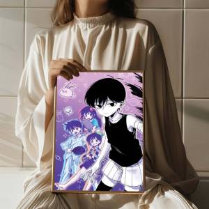 BILIBILI | O-Omori Anime Game Áp Phích Giấy Dán Trắng Dán Cho DIY Phòng Thanh Cafe Kawaii Trang Trí HD Chất Lượng PP Chống Thấm Nước Giấy Tổng Hợp