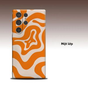 Ốp Lưng Bảo Vệ Toàn Diện Orange Wave Luxury Fashion Cho Samsung Galaxy S26 S25 S24 A56 A36 Hai Lớp Chống Sốc Chống Xước Chất Liệu TPU + PC