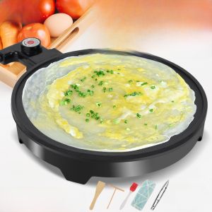 Non-Stick Pancake Maker Korean Style Electric Grill Pan round Pancake Pot Home Use Pancake Machine Commercial Kitchen Equipment
