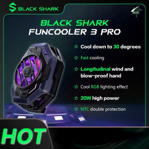 Black Shark FunCooler 3 Pro With RGB Light Fast Cooling Fan Cooler Support APP Control ICE Dock for Android/iOS Mobile Phone