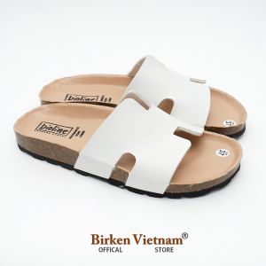 Dép Đế Trấu BIOLINE Official Quai Da Pu Chữ H Lót Pu Kem Chống Nước - PUK04