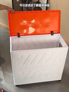 No‑Installation Double‑Door Storage Cabinet Movable Plastic Cupboard with Clear Side Panel Dust‑Proof Storage Box for Bedroom Seasonal Quilts Toys and Household Items
