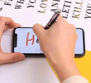 Pen Indicator LED Light 4 in 1 - Pena Gel Stylus Dengan Laser Pointer Multifungsi