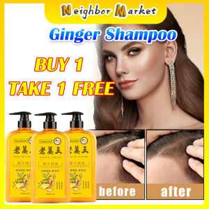 Ginger Hair Shampoo 500ml Fast Regrowth Hair Thick Anti-Hair Loss Anti-Dandruff Anti-itching Shampoo