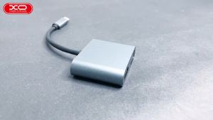 XO USB-C Type To HDMI + VGA with USB and PD Charging Port