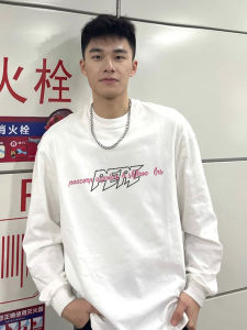 Áo Thun Nam Tay Dài in Chữ Phong Cách Đường Phố Mùa Thu Mới Về Chất Liệu Cotton Dáng Rộng Thoải Mái Thời Trang