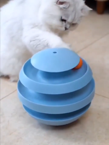 Interactive Puzzle Cat Tumbler Toy - Durable Non-Toxic Ball Maze for Brain Development & Mental Stimulation