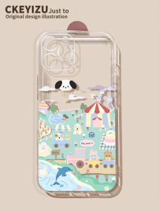 Transparent Silicone Phone Case for Apple 14: A Cute Cartoon Female Style & Anti-Fall Design