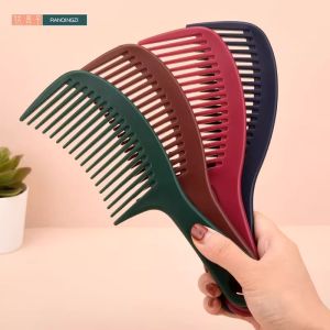 Wide Tooth Comb for Women Hair Cutting Straightening Home Use Large Tooth Comb Professional Hairdressing Tool Rubber Handle