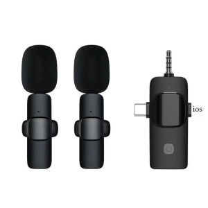 Wireless Lavalier Microphone For Type-C Smartphones mini Mic for Vlogging Facebook Videos Microphones Audio Recording
