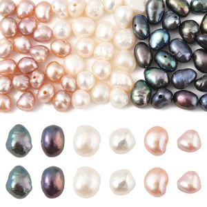 10Pcs Natural Cultured Freshwater Pearl Beads Baroque Keshi Pearl Beads for Earring Necklace DIY Jewelry Making