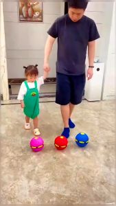 【Free Shipping】Phlat Ball UFO Toy Throw Disc Ball Flat Flying Saucer Ball Deformable & Decompression Outdoor Step Ball Deformation Foot Ball with LED Light for Kids