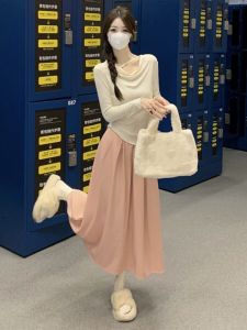 Dopamine Early Autumn Womens Clothing Gentle Style Sweet Elegance Small One Set Classic Style Milk Series Wear Match Suit