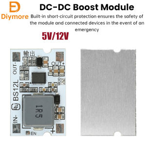 diymore | DC-DC Mini Boost Module 2.7-11V to 5V 12V 10A Charge/Discharge With Short Circuit Protection Indicator Boost Board