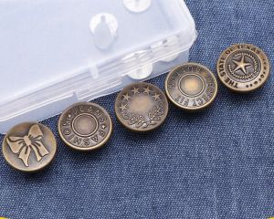 Adjustable Size Jeans Button Removable Waist Tightening Tool Metal Material No Drilling Required for Jeans Fastening Accessory