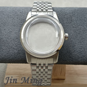 40mm High Quality Stainless Steel Watch Case with Arched Glass Suitable for NH35 NH36 4R36 Movements with Strap