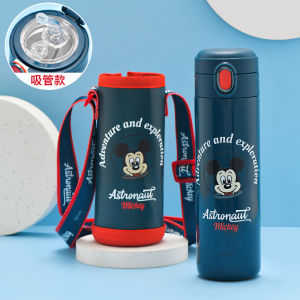 Disney Bear Strawberry Insulated Water Bottle 316 Food Grade Kids School Water Bottle Bé Gái 401mL-500mL Daily Gift Outdoor