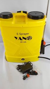 03702 ถังพ่นยาแบตเตอรี่ 16ลิตร โฉมใหม่ E-SPRAYER BATTERY ER-16L ถังพ่นยาแรงดันสูง ยี่ห้อ YANO หัวพ่นทองเหลือง