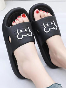 รองเท้าแตะการ์ตูนน่ารักสําหรับผู้หญิงฤดูร้อนใช้ในบ้านด้านล่างนุ่มห้องน้ําในร่มกลางแจ้งสวมใส่รองเท้าแตะชิ้นเดียวพลาสติก