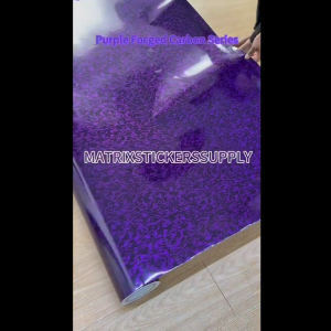 FORGED CARBON FIBER PURPLE STICKER (152CM-Custom)Pelekat Stickers Full Body Vinyl Wrap Film Car Sticker Kilat Wrapping