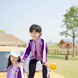 ali ชุดอนุบาลฤดูใบไม้ผลิและฤดูใบไม้ร่วงชุดเบสบอลสีม่วงชุดกีฬาชุดนักเรียนสำหรับนักเรียนชั้นประถมและมัธยมต้นชุดแฟชั่น
