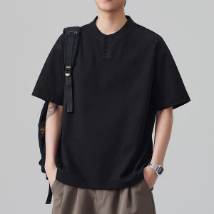 Men Casual Basic Short Sleeve T-Shirt Loose Drop Shoulder Fashion