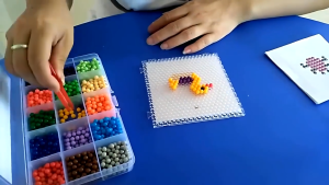 2000/6000 PCS DIY Magic Water Fuse Beads Keychain Set Material Making Kit Educational Toys