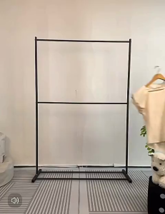 Rak Gantungan Baju Besi/Jemuran Pakaian/Stand hanger double Gawang Baju/Portable Rak Baju Hanger