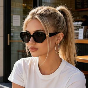 European and American retro style womens fashionable sunglasses trend versatile summer sun shading and UV protection lightweigh