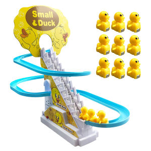 【New Arrival】 Race Car Track Set with Roller Toys and 9 Duck Toys for Kids Indoor Play Vibrant Colors Safe Plastic Material