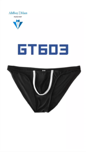 Mens Brief: Polyester Mesh See Through Low Waist Brief (GT603)