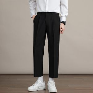 ROMON | Lormen Mens Wide Leg Pants Spring Autumn New Style Korean Version Handsome Loose Straight Cut Casual Long Trousers