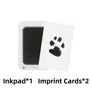 Pet Paw Print Impression Kit for Dogs Cats Footprints 1 Inkless Ink Pads for Pet Hand and Footprints 2 Imprint Cards