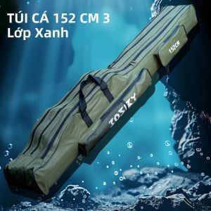 Cần Câu Ba Lô 122/152/182CM 3 Lớp Túi Oxford Dành Cho Câu Thiết Bị Đen/Xanh Ngoài Trời Phụ Kiện Câu Cá Người Tổ Chức