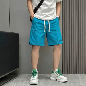 Short for Men with Pocket Drifit Casual Running Shorts Solid Color Simple Loose Shorts 667