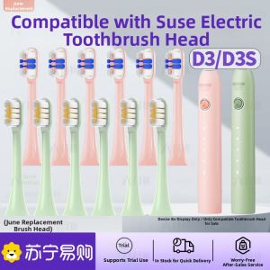 June Early Electric Toothbrush Head Replacement D3/D3S Cat Claw Brush No Copper Model Deep Cleaning Adult Hardness Grade