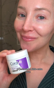 CeraVe Night Cream for Face Skin Renewing Night Cream with Hyaluronic Acid & Niacinamide 48g