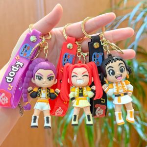 Hot Toys | 2026 K-pop Idol Group Keychain Rumi Mira Zoey Anime Figure Keyrings PVC Backpack Pendant Birthday Chiritmas Gift Party Favors 키링