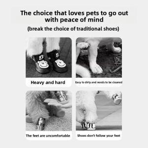 MONLEYTA | Disposable Dog Shoe Covers Waterproof Non-Slip Pet Shoes For Small Dogs Going Out Anti-Dirt Dog Walking Foot Covers