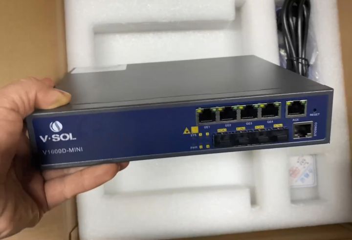 VSOL HIOSO Mini EPON OLT 4PON Ports FTTH CATV GEPON OLT Carrier-grade ...