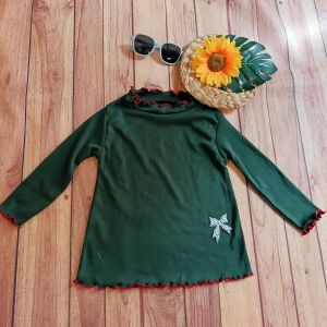 Kaos panjang Ruffle tee 2-5thn / kaos anak perempuan