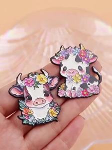 Bandai | Cartoon Cow Brooch Pin Badge Alloy Clothing Backpack Accessory Decoration Wholesale Hot Sale Stock