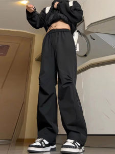 กางเกงปีนเขาสปอร์ตกันลมกันน้ำ กางเกงขายาวทรงหลวมสำหรับผู้ชาย ฤดูใบไม้ร่วง/ฤดูหนาว กางเกงขายาวลำลอง ทรงตรง ทรงหลวม ทรงหลวม