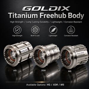 GOLDIX Titanium Alloy Hub Freehub Body MTB HG XD MS Road HGR XDR MSR Compatible with Most GOLDIX Hub Models Lightweight Durable