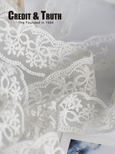 Versatile Embroidered Lace Butterfly Knot Princess Style Ribbon Decorative Artistic French Knot Multi-Functional Ribbon