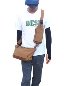 Original Mini Canvas Boys Bag Outdoor Water Bottle Chest Bag Commuter Convenient Wide Strap Crossbody Key Chain Bag