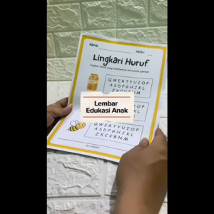 ( 10 Lembar ) Lembar Edukasi Belajar Anak Berwarna / Mainan Belajar Anak Paud TK SD / Worksheet Edukasi Fullcolor (sudah di cetak)